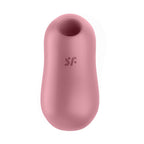 Satisfyer Cotton Candy Light Red Oval Compact Pressure Wave Vibrator