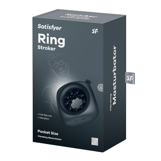 Satisfyer Ring Stroker – Compact Silicone Pocket Size Vibrating Masturbator Default Title > Sex Toys For Men > Masturbators > Vibrating