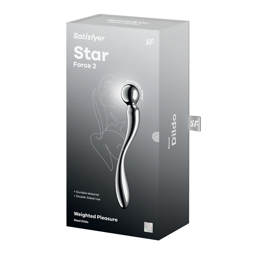 Satisfyer Star Force 2 Stainless Steel 22cm Ergonomic Dildo DONGS