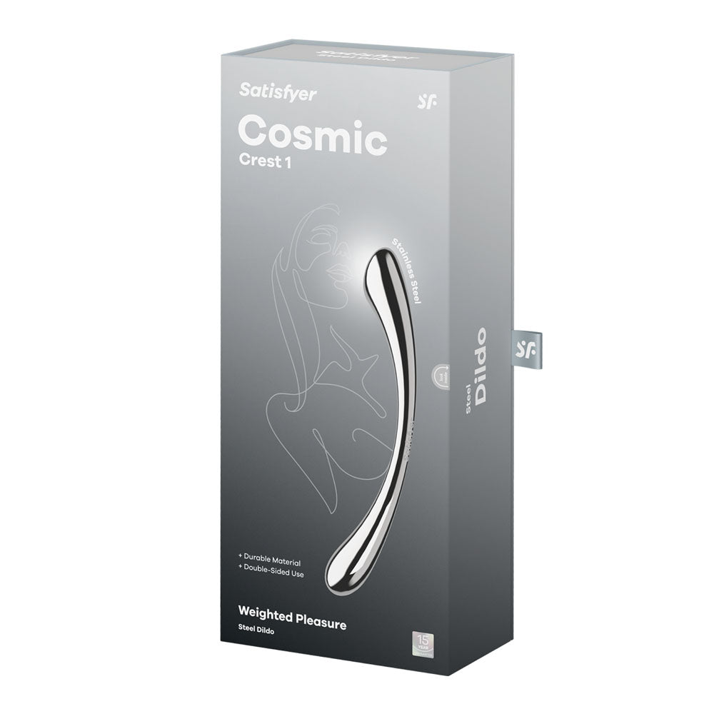Satisfyer Cosmic Crest Stainless Steel Curved Dildo 24cm DONGS