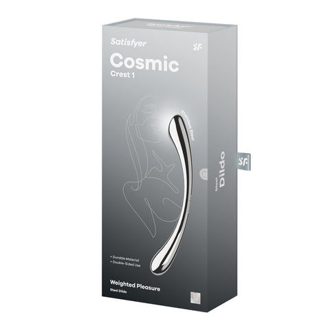 Satisfyer Cosmic Crest Stainless Steel Curved Dildo 24cm DONGS