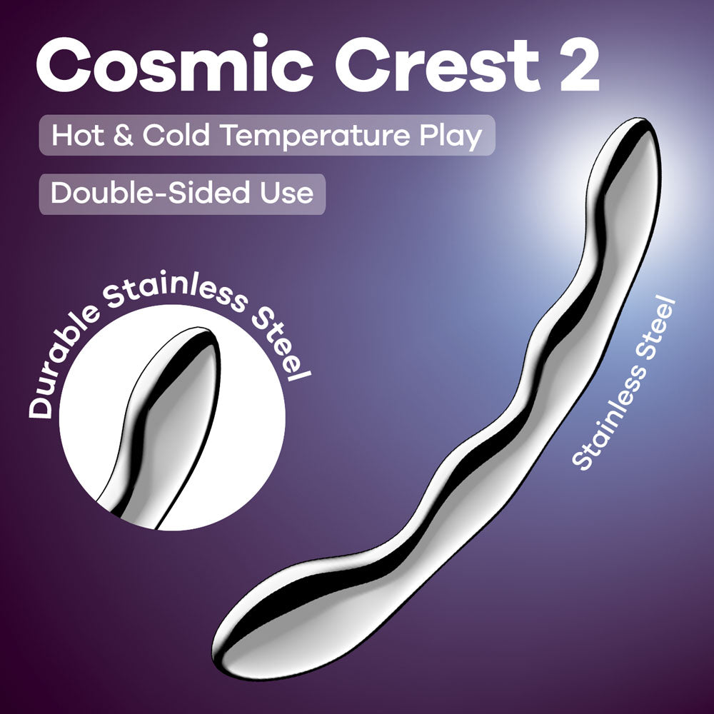 Satisfyer Cosmic Crest 2 Stainless Steel 20.5 Cm Dildo Chrome DONGS