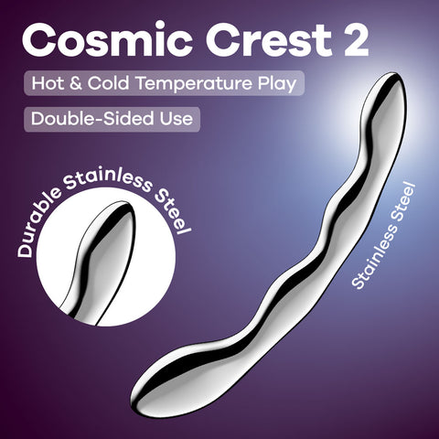 Satisfyer Cosmic Crest 2 Stainless Steel 20.5 Cm Dildo Chrome DONGS
