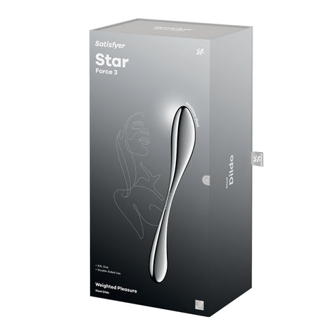 Satisfyer Star Force 3 Steel 27cm Dual Shaft Long Dildo DONGS-PREMIUM
