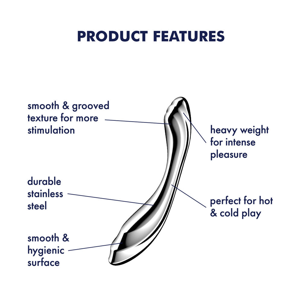 Satisfyer Pure Gravity 2 Stainless Steel 21cm Dildo DONGS-PREMIUM