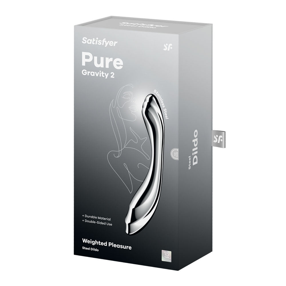Satisfyer Pure Gravity 2 Stainless Steel 21cm Dildo DONGS-PREMIUM