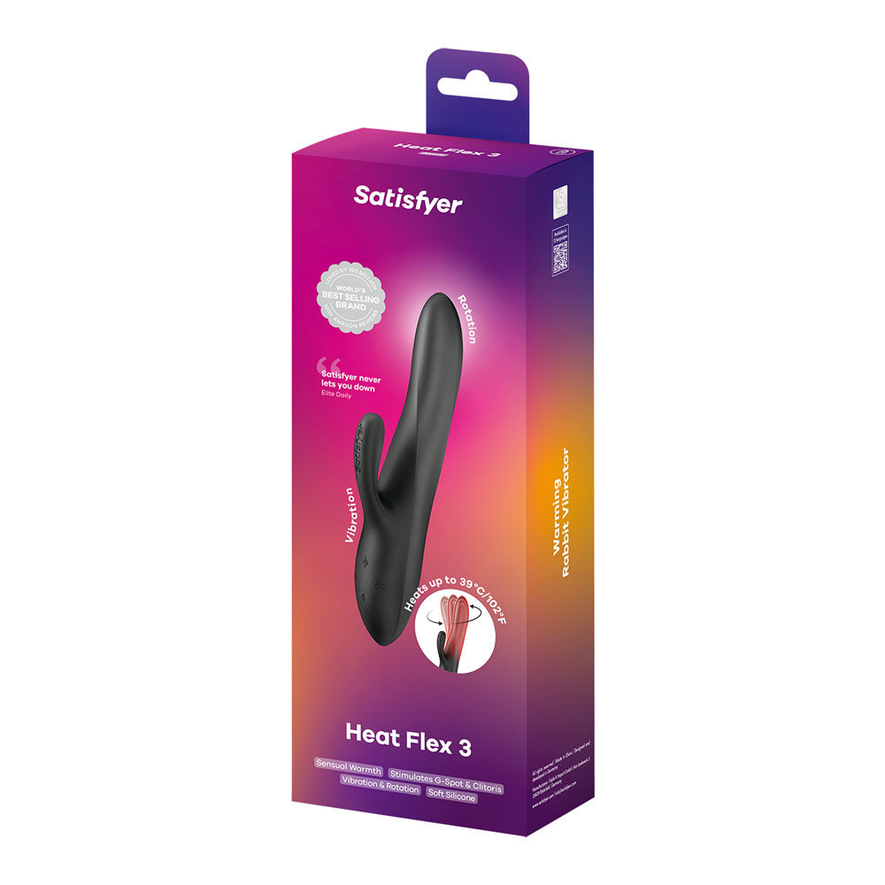 Satisfyer Heat Flex 3 – 23cm Rechargeable Warming Rotating Rabbit Vibrator > Vibrators > Ladies > Rabbit