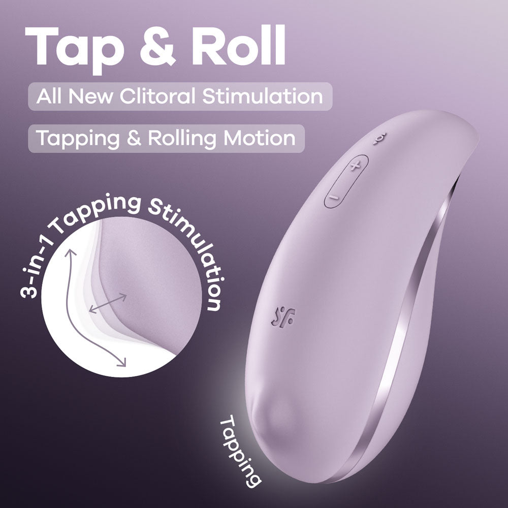 Satisfyer Tap & Roll – USB Rechargeable Clitoral Stimulator Purple > Sex Toys For Ladies > Clitoral Vibrators and Stimulators