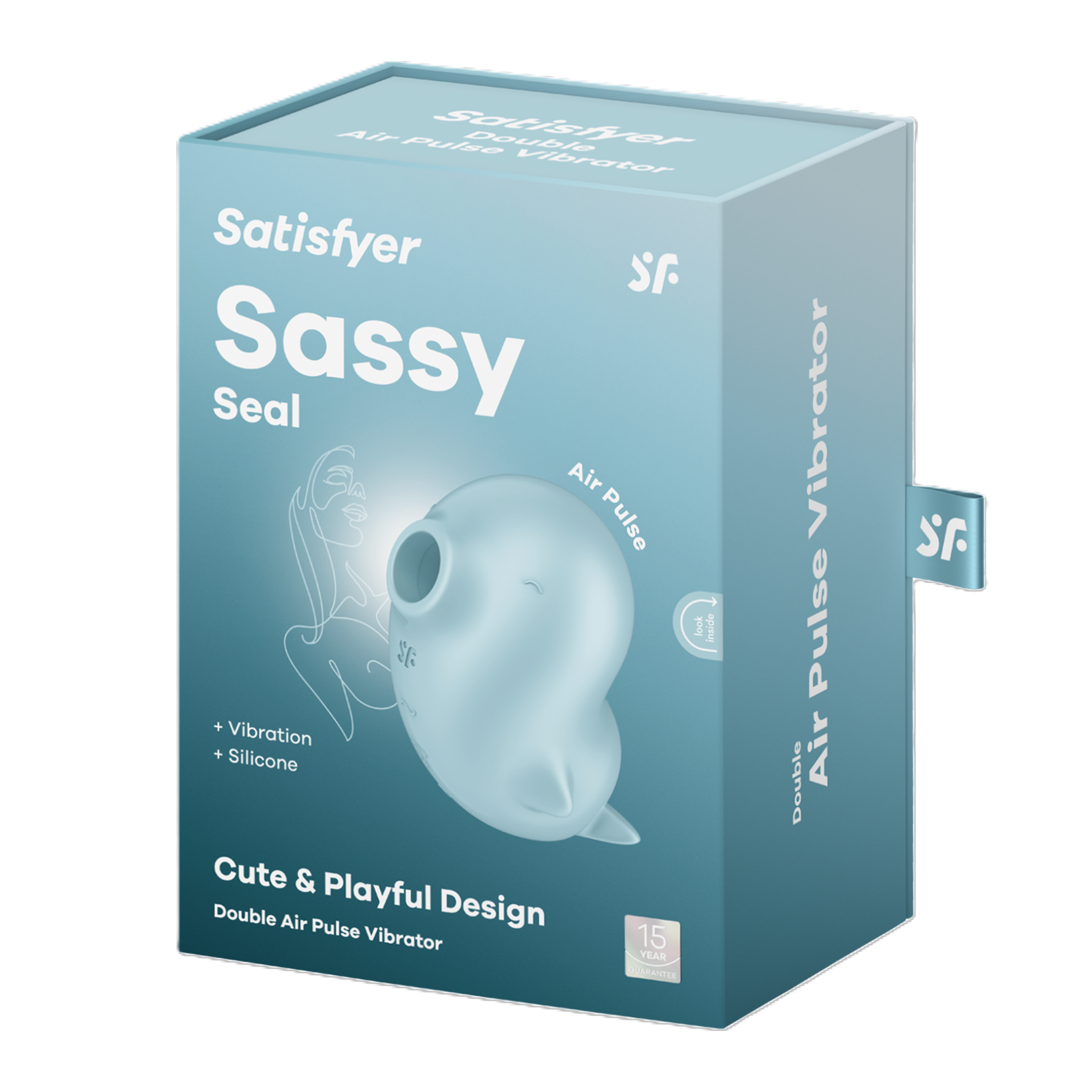 Satisfyer Sassy Seal Waterproof Vibrator – Silicone Material Compact Design Default Title > Sex Toys For Ladies > Air Pulsation Main image
