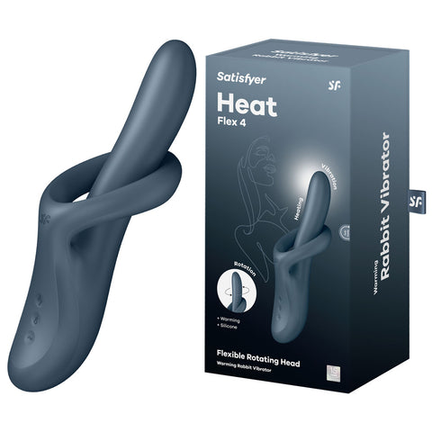 Satisfyer Heat Flex 4 Grey Heating Vibrator Grey VIBRATORS
