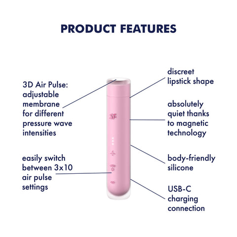 Satisfyer First Kiss Travel Size Clitoral Massager STIMULATORS