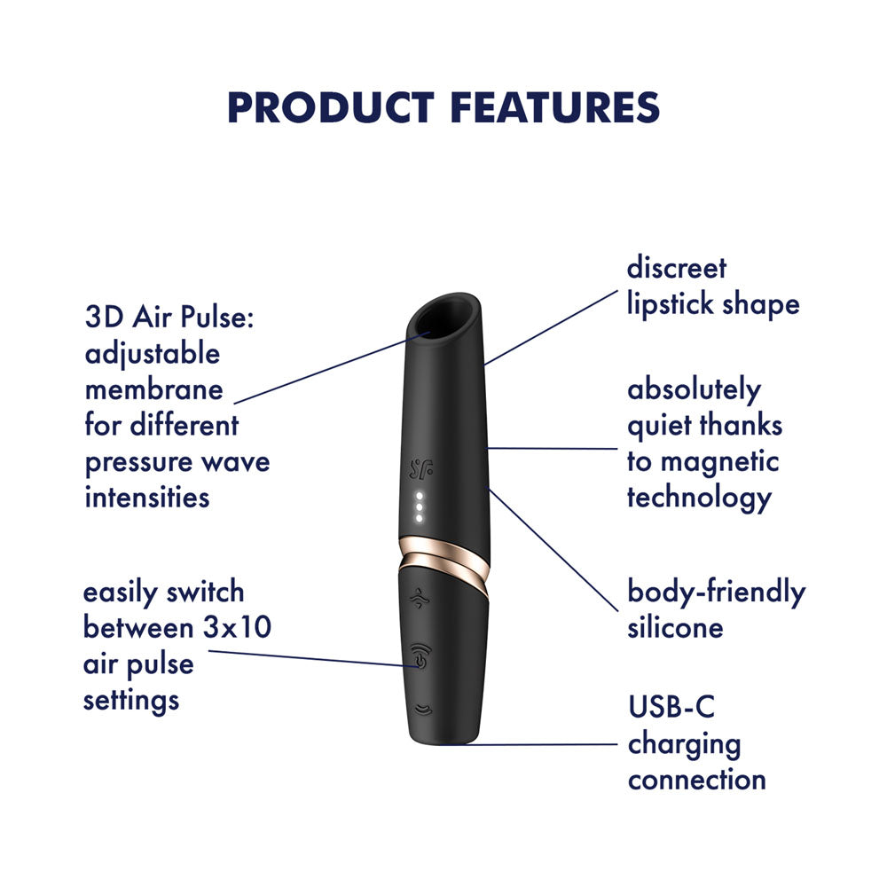 Satisfyer Perfect Kiss Mini – Travel Size Clitoral Massager Secondary image