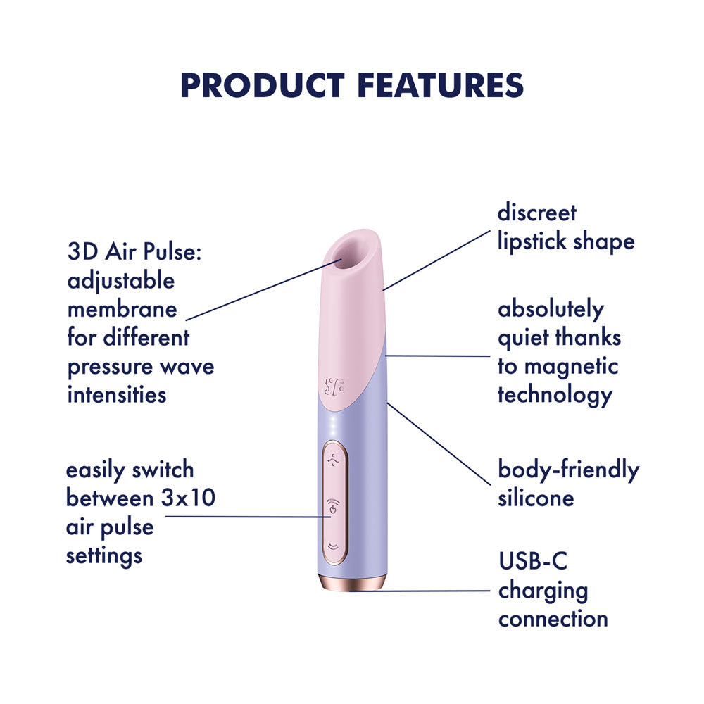 Satisfyer Bold Kiss Travel-Sized Clitoral Massager > Vibrators > Mini Vibrators