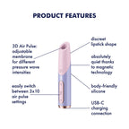 Satisfyer Bold Kiss Travel-Sized Clitoral Massager – Compact Silicone Clitoral Massager > Vibrators > Mini Vibrators