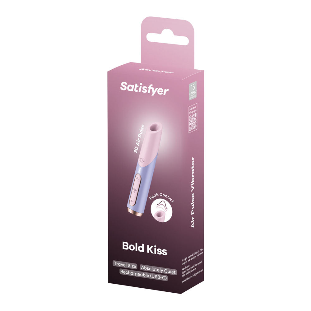 Satisfyer Bold Kiss Travel-Sized Clitoral Massager – Compact Silicone Clitoral Massager > Vibrators > Mini Vibrators