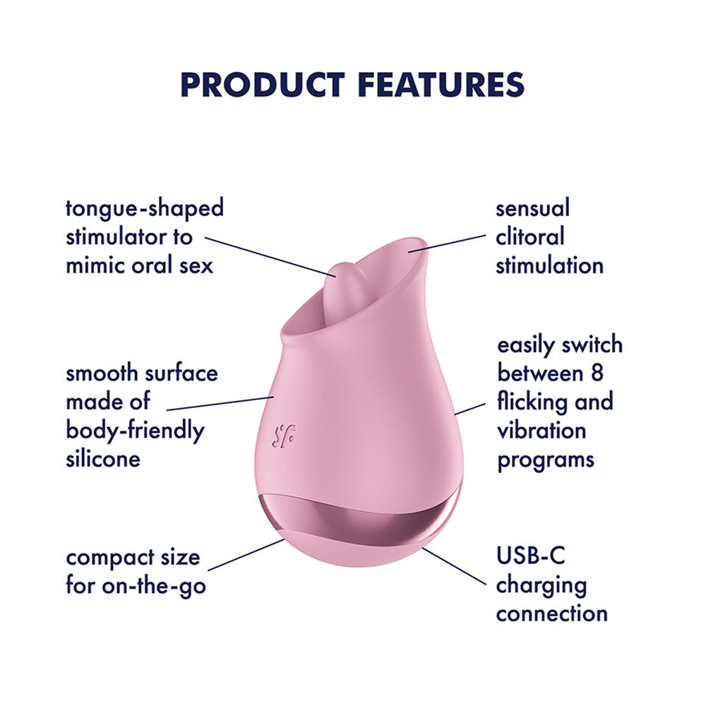 Satisfyer Tongue Player – USB Rechargeable Flicking Stimulator Vibrator STIMULATORS-PREMIUM