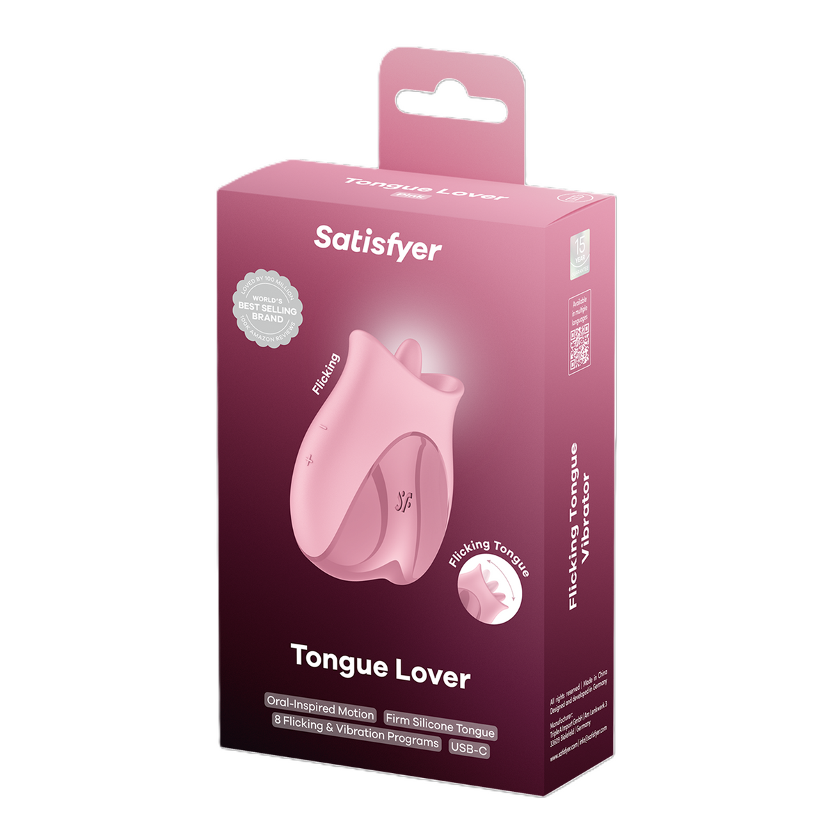 Satisfyer Tongue Lover (Pink) – Silicone Tongue Vibrator Pink > Vibrators > Ladies > Clitoral Vibrators and Stimulators