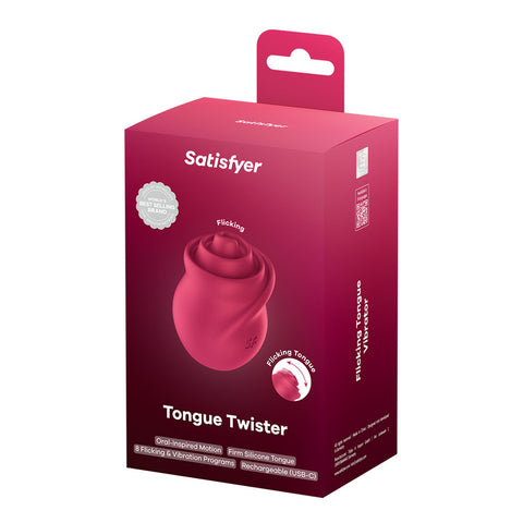Satisfyer Tongue Twister – USB Rechargeable Stimulator Rose Stimulators