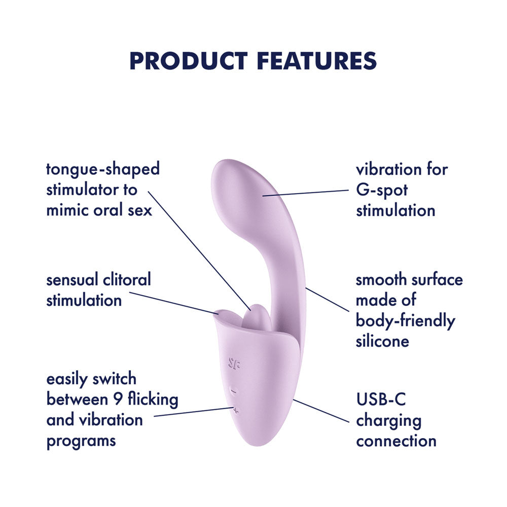 Satisfyer Tongue Expert (Violet) – USB Rechargeable Vibrator VIBRATORS-PREMIUM