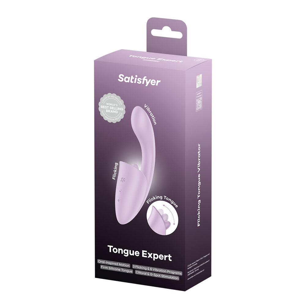 Satisfyer Tongue Expert (Violet) – USB Rechargeable Vibrator VIBRATORS-PREMIUM