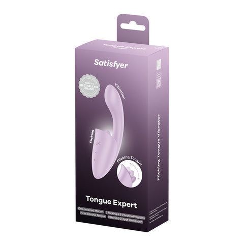 Satisfyer Tongue Expert (Violet) – USB Rechargeable Vibrator VIBRATORS-PREMIUM