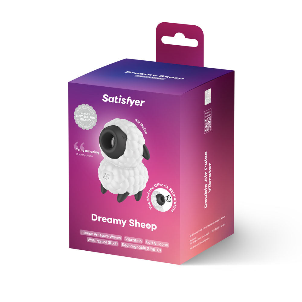 Satisfyer Dreamy Sheep Black USB Rechargeable Air Pulse Toy AIR PULSATION