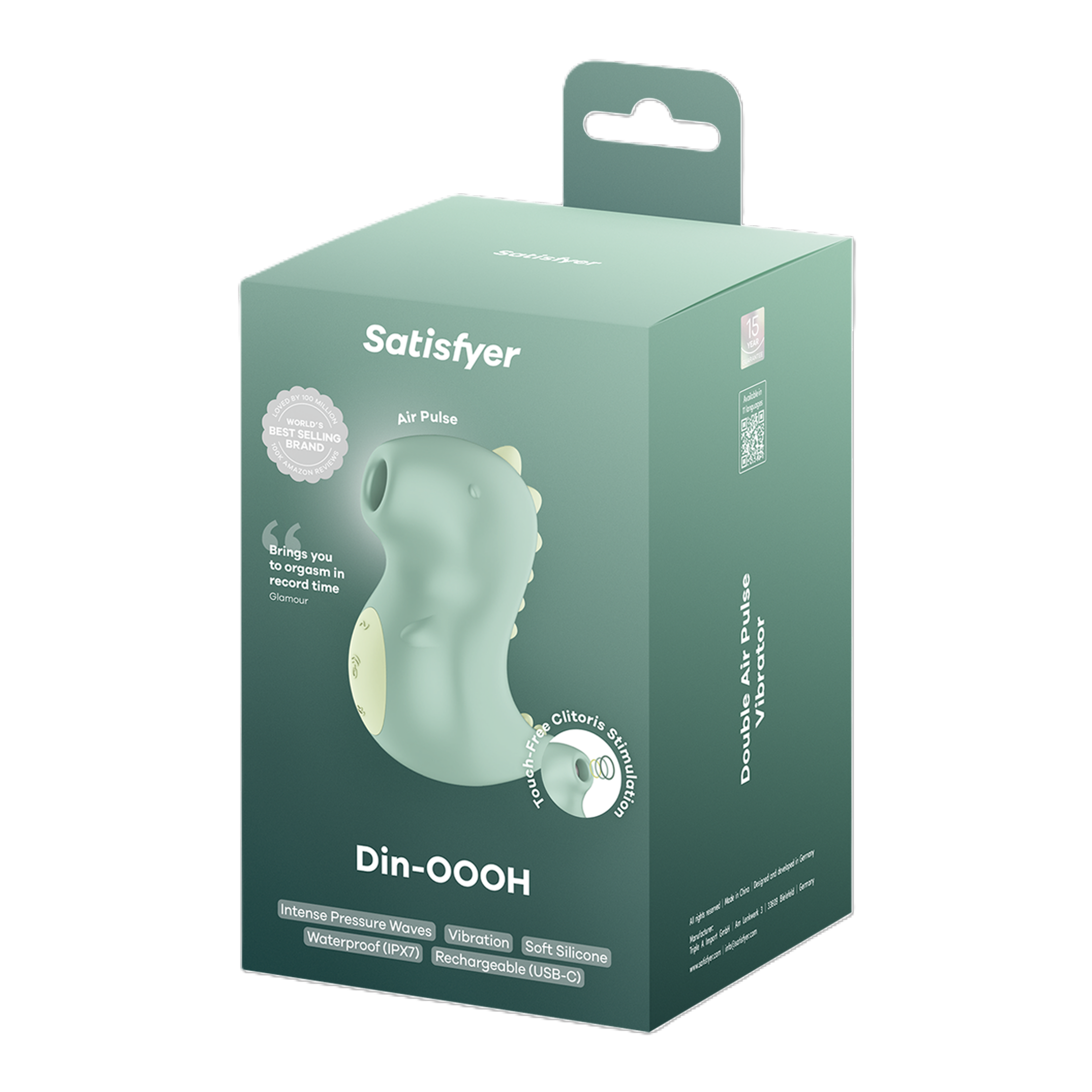 Satisfyer Din-Oooh (Green) – Pressure Wave Vibrator Default Title > Sex Toys For Ladies > Air Pulsation