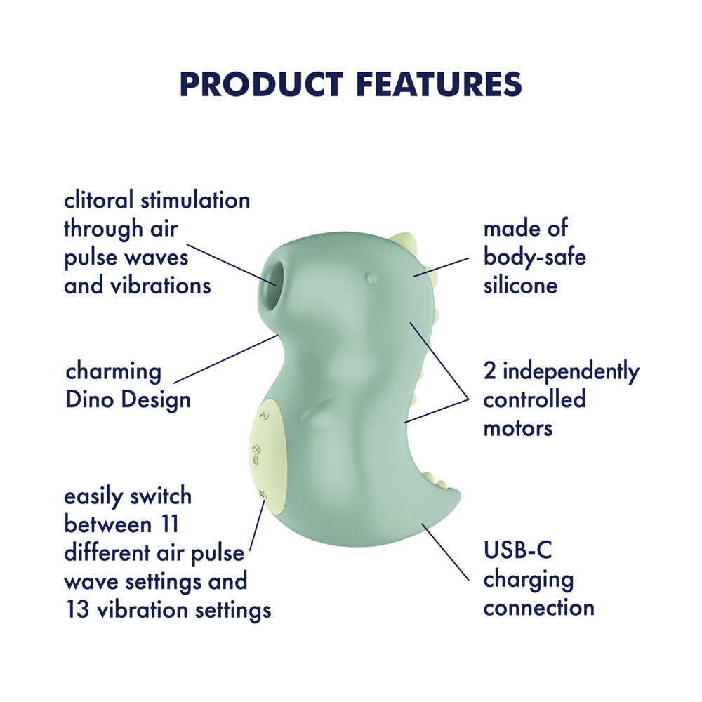 Satisfyer Din-Oooh (Green) – Pressure Wave Vibrator > Sex Toys For Ladies > Air Pulsation