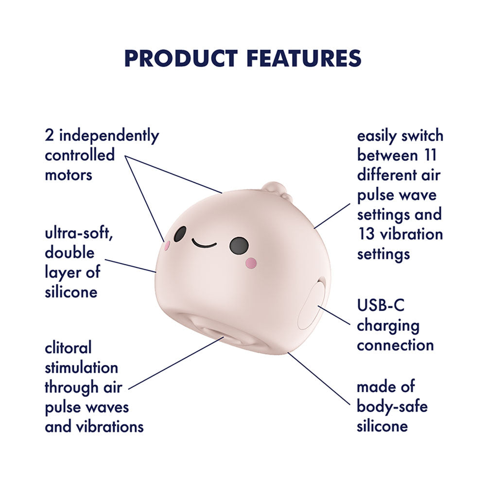 Satisfyer Mochi (Beige) – USB Rechargeable Air Pulse Stimulator AIR PULSATION-PREMIUM