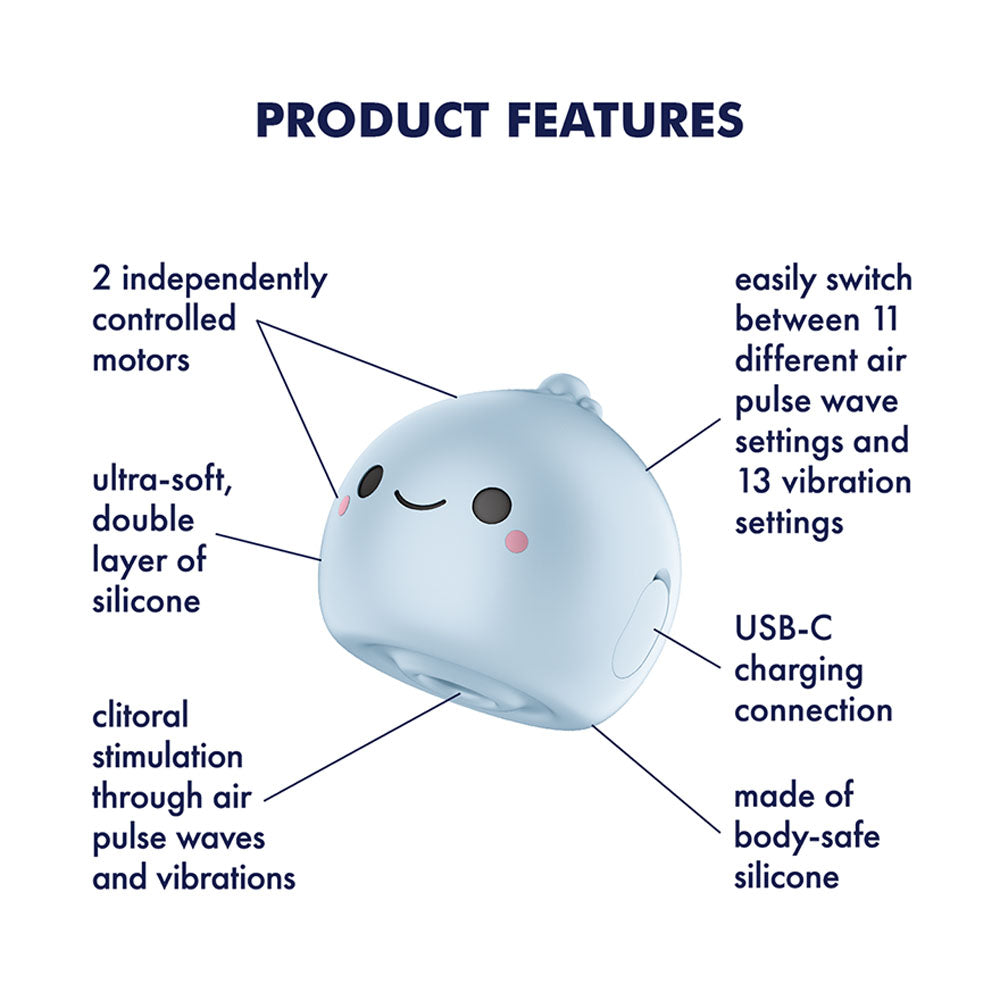 Satisfyer Mochi (Frost) – USB Rechargeable Air Pulse Stimulator AIR PULSATION-PREMIUM