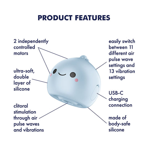 Satisfyer Mochi (Frost) – USB Rechargeable Air Pulse Stimulator AIR PULSATION-PREMIUM