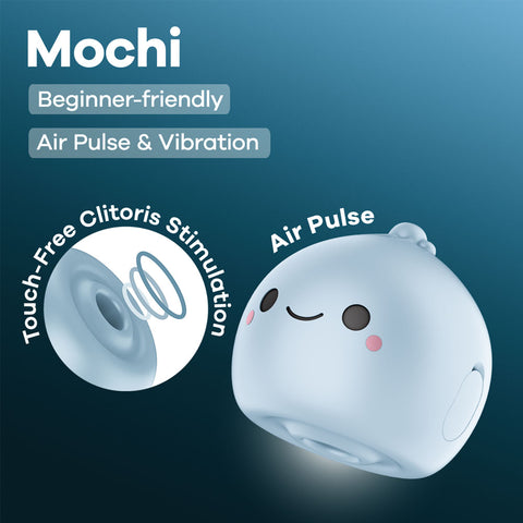 Satisfyer Mochi (Frost) – USB Rechargeable Air Pulse Stimulator Blue AIR PULSATION-PREMIUM