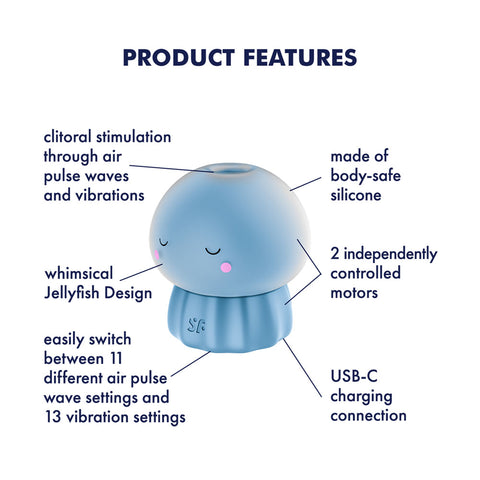 Satisfyer Jelly-Cious – USB Rechargeable Waterproof Air Pulse Vibrator AIR PULSATION