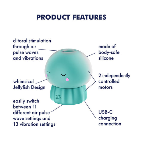 Satisfyer Jelly-Cious – USB Rechargeable Waterproof Air Pulse Vibrator AIR PULSATION