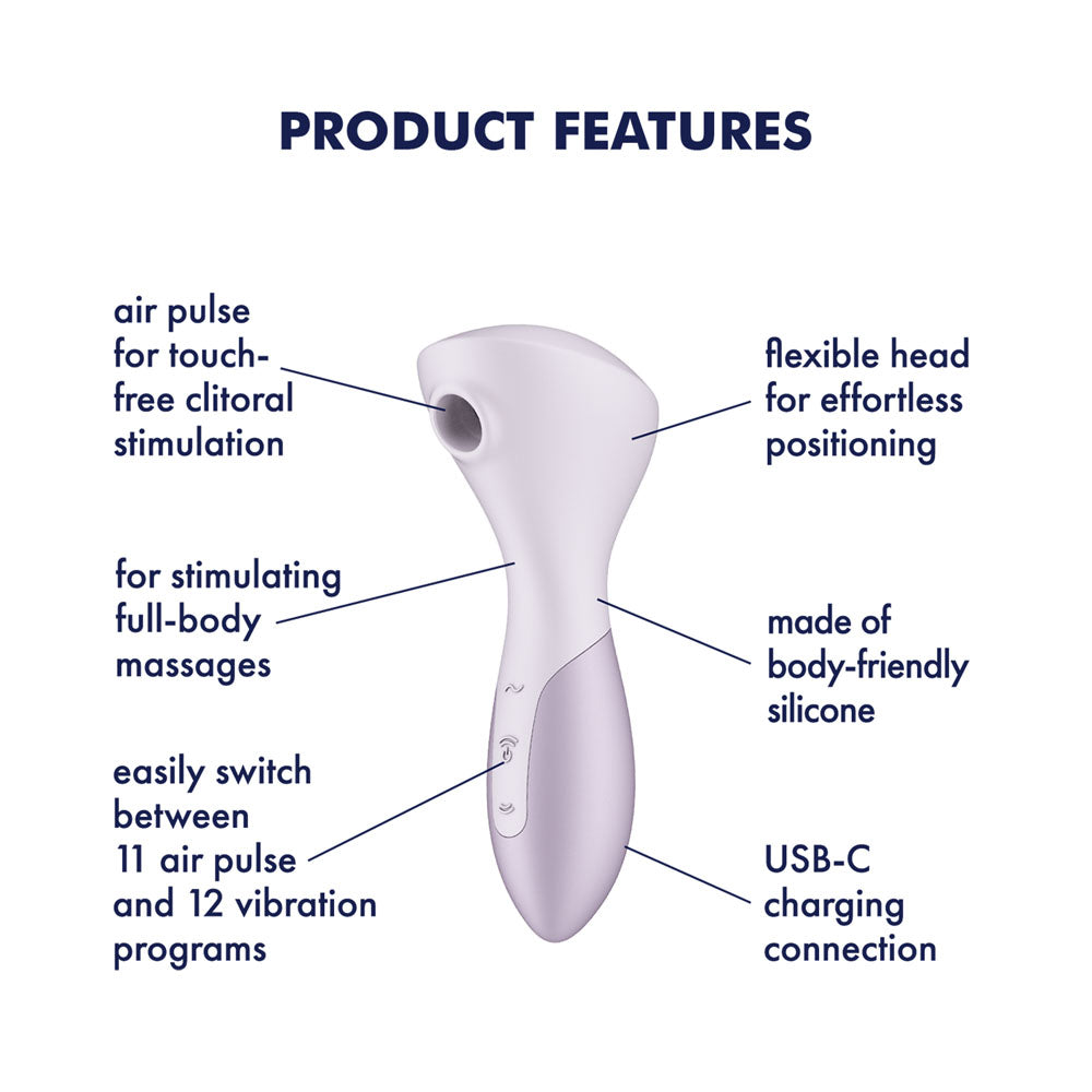 Satisfyer Wand-erful (Violet) – USB Rechargeable 15.8 cm Air Pulse Massage Wand Secondary image
