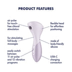 Satisfyer Wand-erful (Violet) – USB Rechargeable 15.8 cm Air Pulse Massage Wand > Sex Toys For Ladies > Air Pulsation