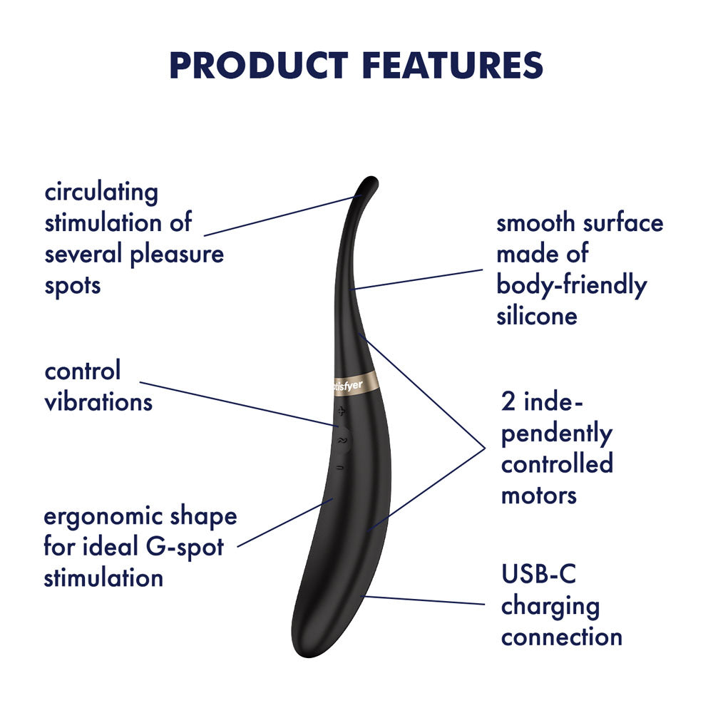 Satisfyer Tip Tease – USB Rechargeable Rotating Tip Vibrator > Vibrators > Standard Vibrators