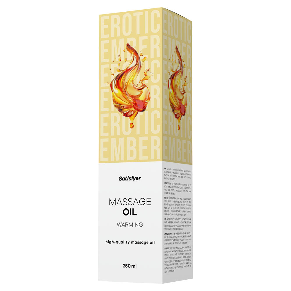 Satisfyer Massage Oil Warming (250 ml) – Warming Massage Oil Secondary image