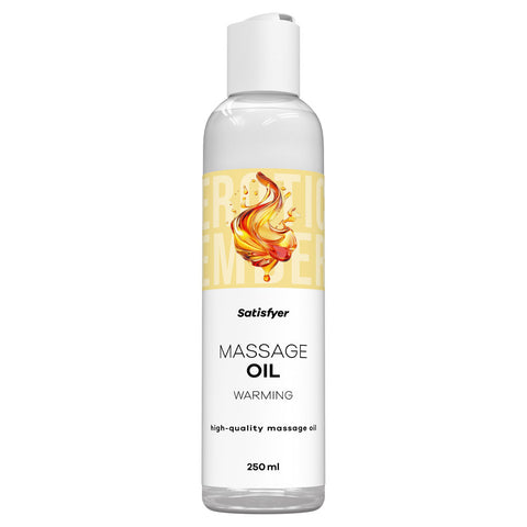 Satisfyer Massage Oil Warming (250 ml) – Warming Massage Oil > Essentials > Massage Oil