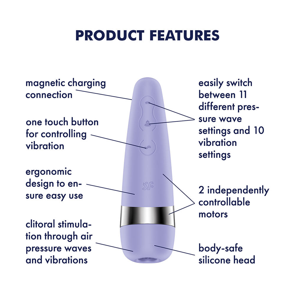 Satisfyer Pro 3+ – USB-Rechargeable Air Pulse Vibrator > Sex Toys For Ladies > Air Pulsation