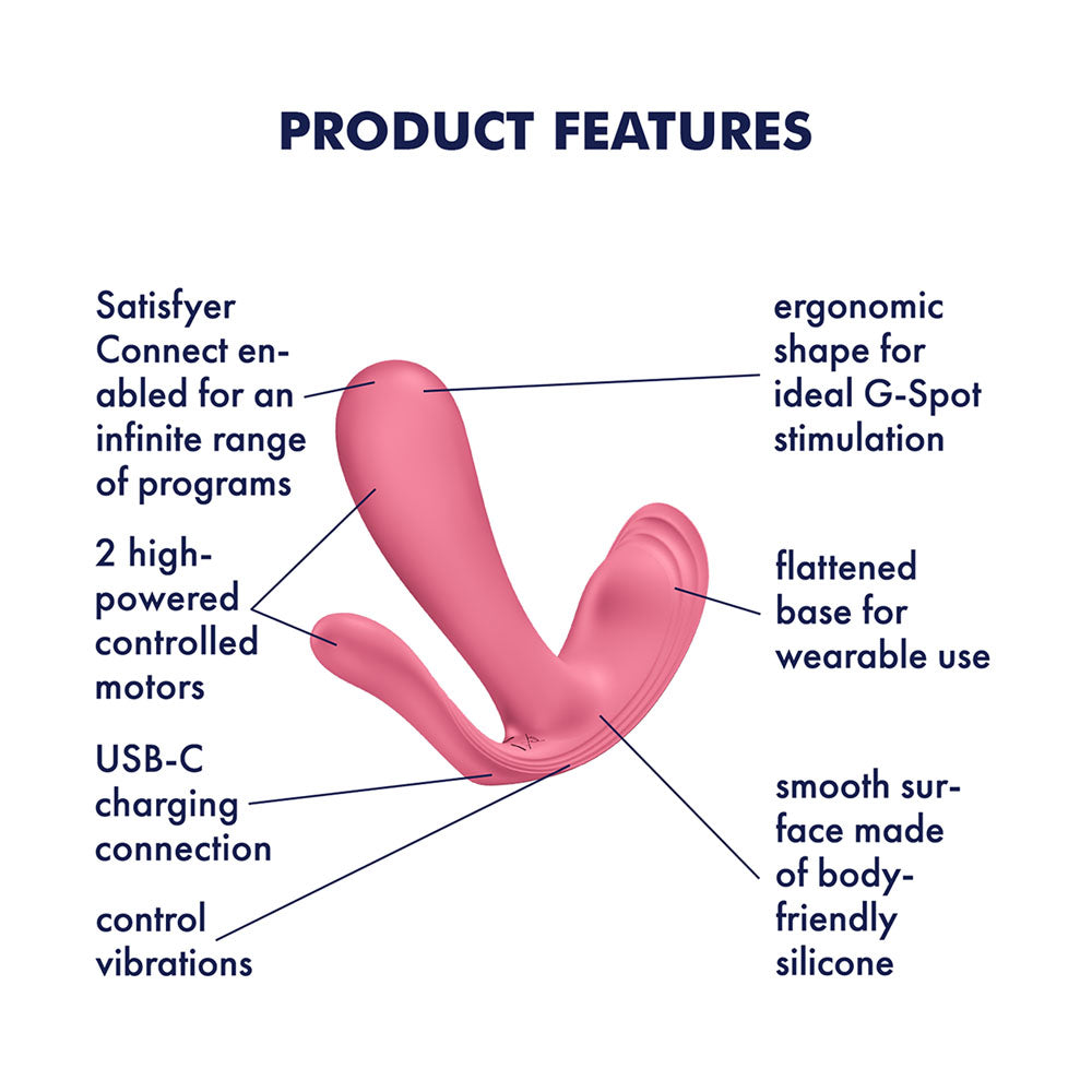 Satisfyer Top Secret+ Dual-Motor Wearable Vibrator – Rechargeable App Control > Sex Toys For Ladies > Panty Vibes