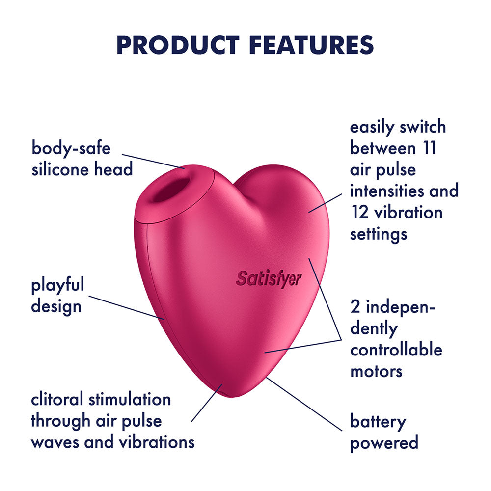 Satisfyer Cutie Heart – Battery Operated Air Pulsation Vibrator > Sex Toys For Ladies > Air Pulsation
