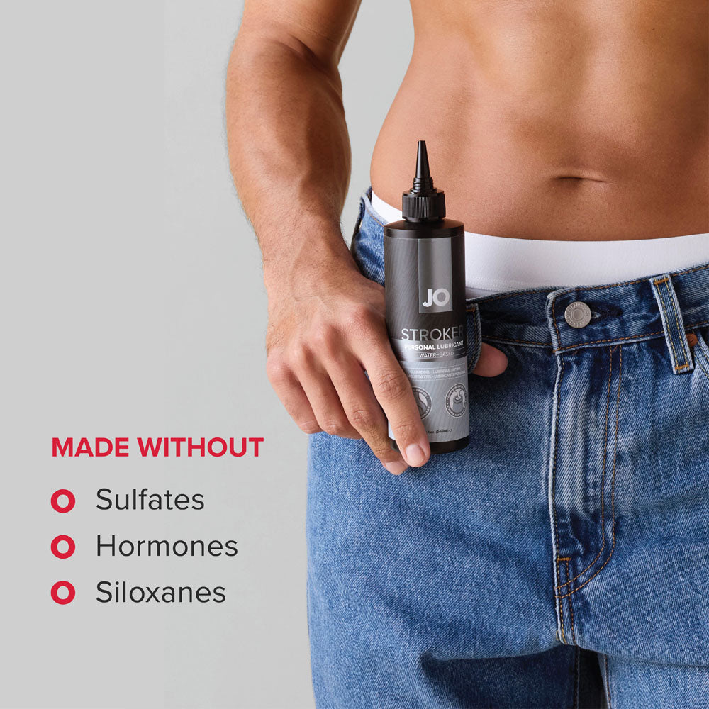 JO Stroker Lube – Water-Based Lubricant 240ml Bottle > Lube > Masturbation Cream