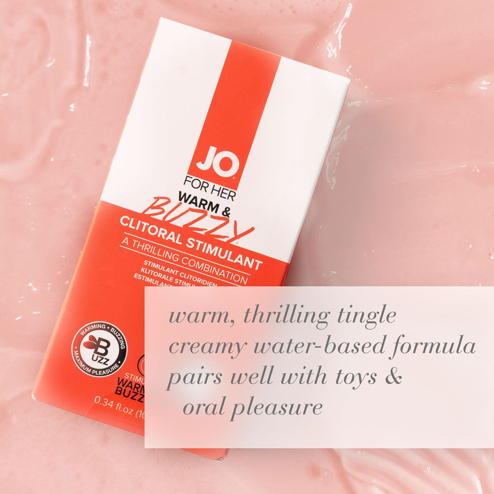 JO Warm & Buzzy (10 mL) – Warming Clitoral Stimulation Gel Enhancers Female