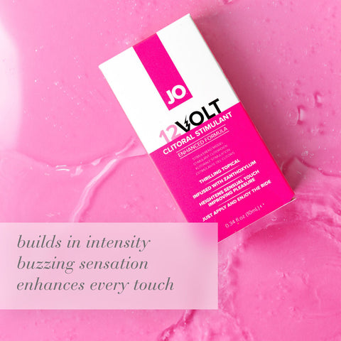 JO 12 Volt Clitoral Stimulant – Oil-Based Stimulating Gel for Women 10 mL Tube Enhancers Female