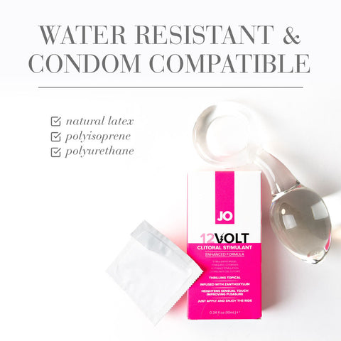 JO 12 Volt Clitoral Stimulant – Oil-Based Stimulating Gel for Women 10 mL Tube Enhancers Female