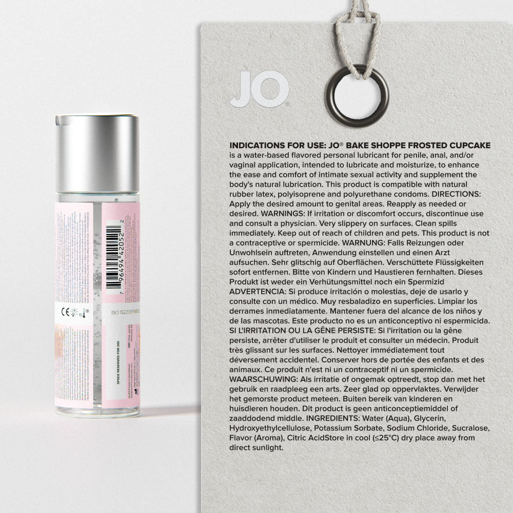 JO Bake Shoppe Frosted Cupcake – Water-Based Flavored Lubricant 60 ml Bottle > Lube > Flavoured