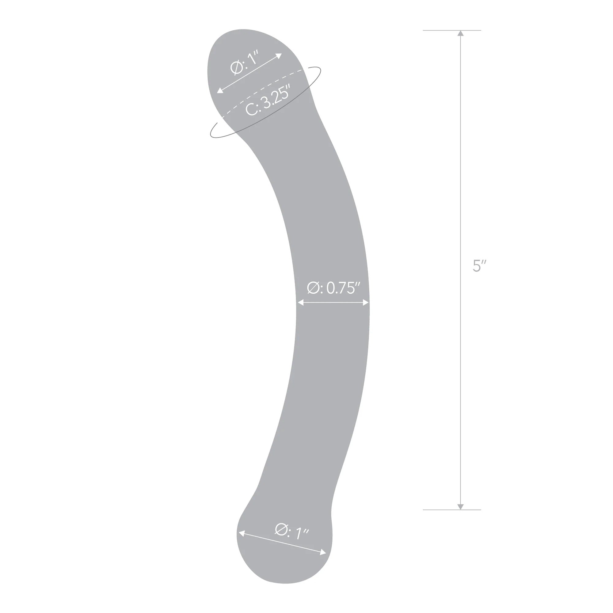 Glas 6 Inch Curved G Spot Dildo for Enhanced Pleasure and Arousal > Glass > Dildos