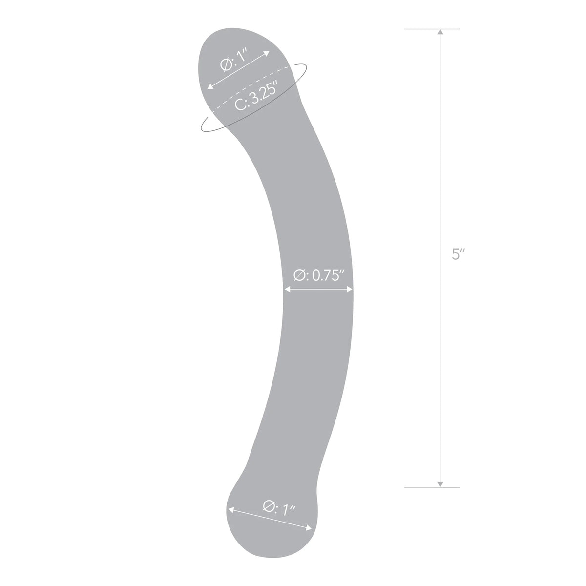 Glas 6 Inch Curved G Spot Dildo > Glass > Dildos