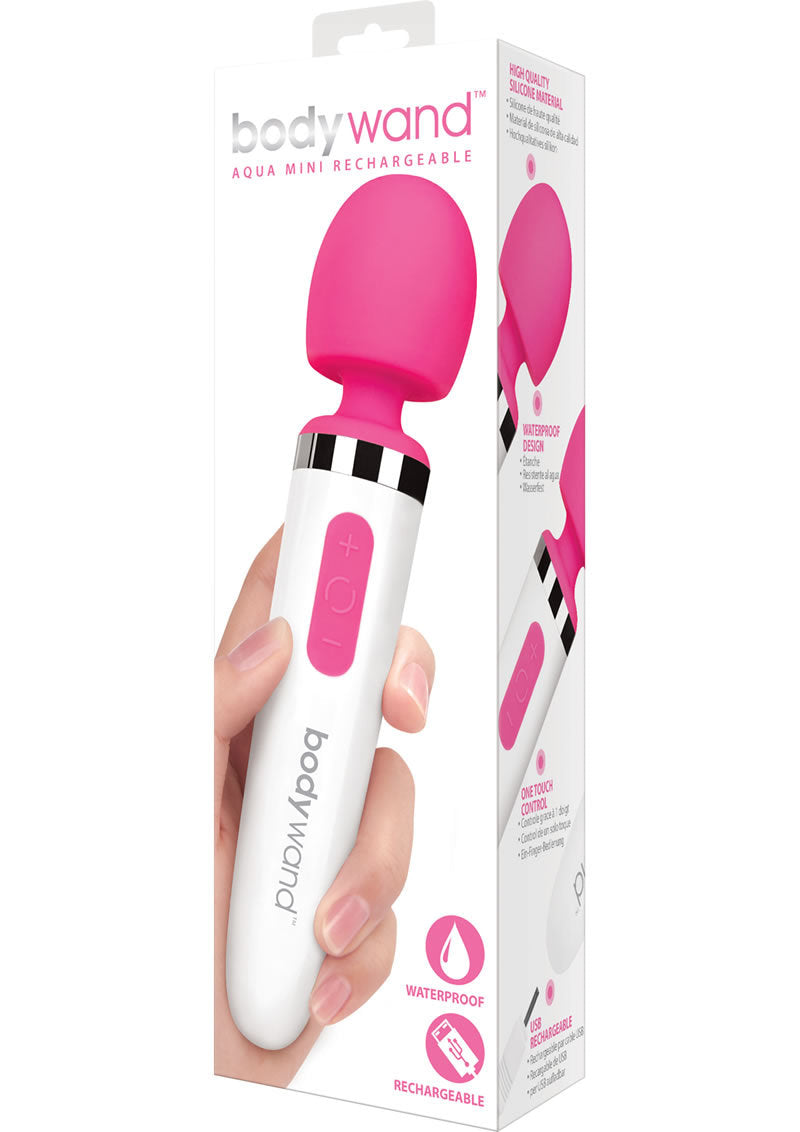 Bodywand Aqua Mini Rechargeable Silicone Waterproof Massager Pink Electric Massager
